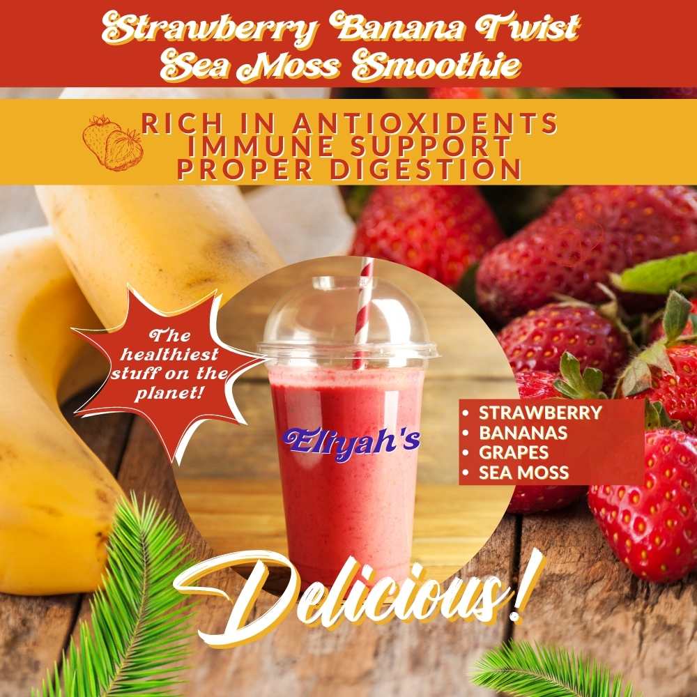 Strawberry Banana Twist Sea Moss Smoothie